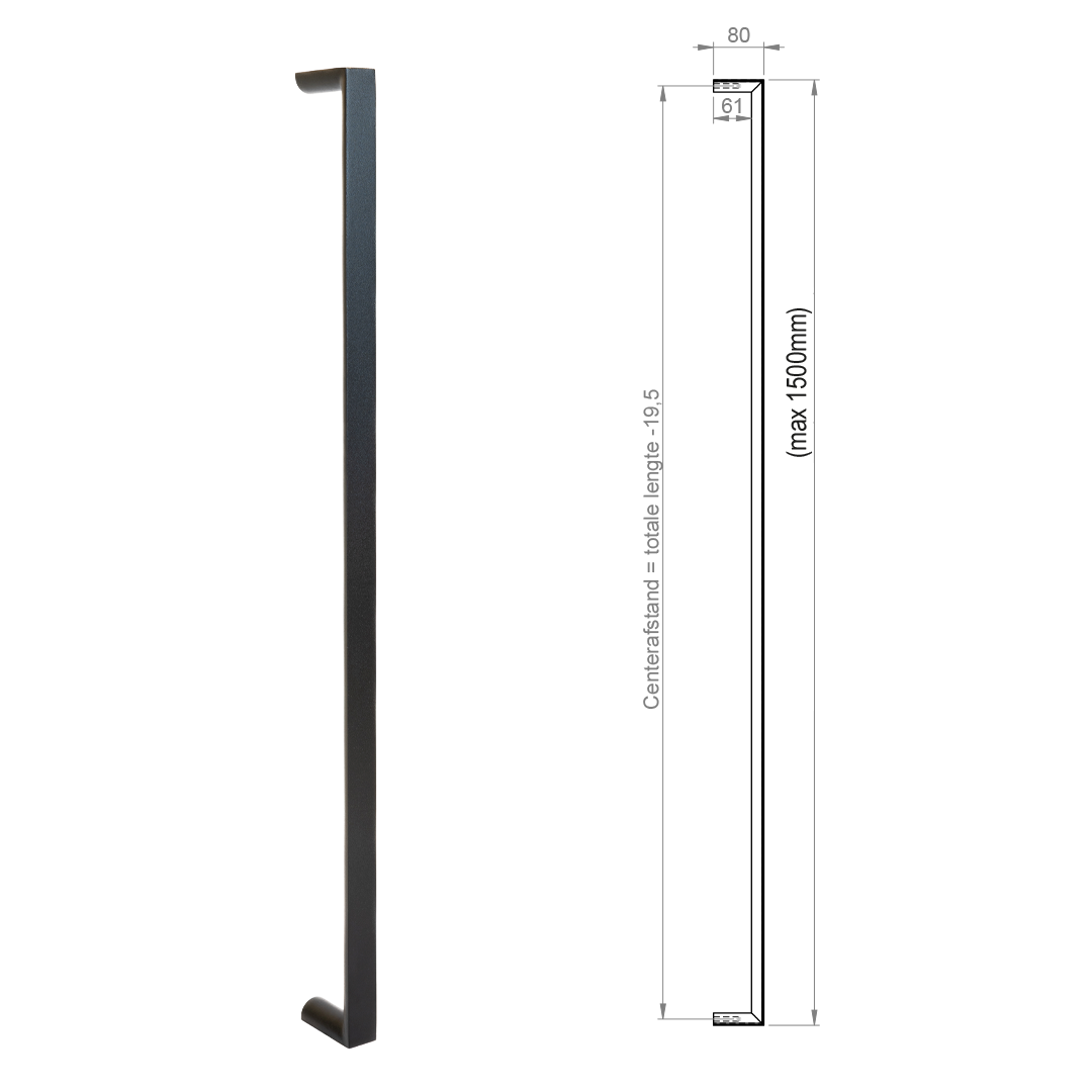 Push Pull 19
rond met twee houders, tot 1500 mm